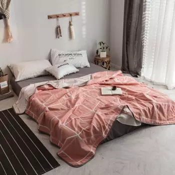 Новое хлопковое шестислойное марлевое одеяло представляет собой одинарное двойное одеяло с кондиционером, хлопковое диванное полотенце, четырехсезонное одеяло для обеденного перерыва. 90*100cm