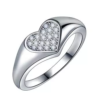Новое индивидуальное кольцо с вермикулитом в форме сердца в форме апертуры 10