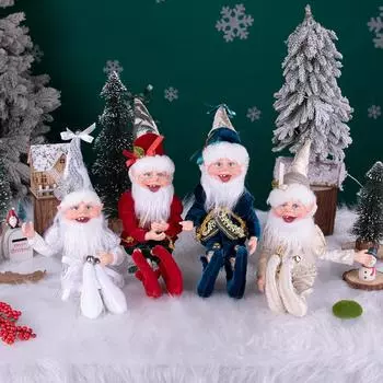 Новое индивидуальное рождественское эльфийское подвесное украшение для вечеринки на стену в виде эльфа, рождественское плюшевое украшение в виде эльфа для дома