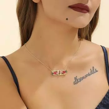 Новое изысканное красочное ожерелье с каплями глазури и цветами, женская мода, ожерелье с цветами, бижутерия