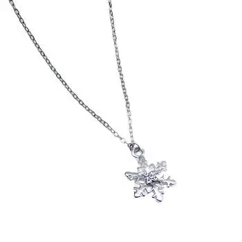 Новое изысканное женское ожерелье в виде снежинки, универсальная цепочка для свитера, ювелирные изделия