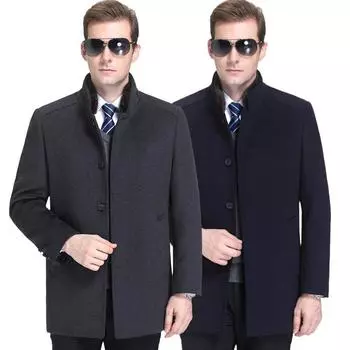 Новое кашемировое пальто для мужчин, средней длины, зимнее, с подкладкой из золотистой норки, шерстяное мужское пальто из шерсти nikon 165