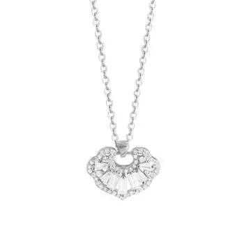 Новое китайское квадратное бриллиантовое ожерелье с замком Ruyi для женщин, легкое, роскошное, элитное, изысканное ожерелье