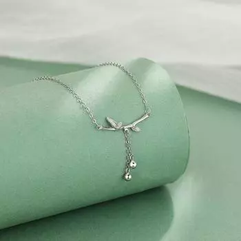 Новое китайское ожерелье из бамбукового узла, кисточки из бамбуковых листьев, женская легкая роскошь, высокое качество, национальный стиль и цепочка в виде когтя