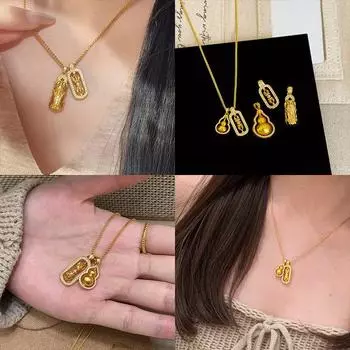 Новое китайское ожерелье с подвеской в виде пестика Lucky Pixiu Fulu Vajra, женская легкая роскошная элегантная модная универсальная цепочка на шею, цепочка на свитер