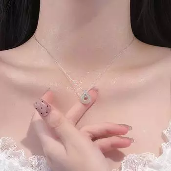 Новое китайское ожерелье с застежкой-замком из нефрита Хотан, женское ожерелье в национальном стиле для пожилых людей