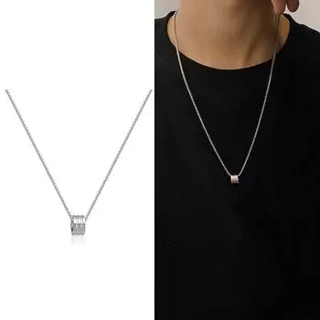Новое классическое ожерелье из титановой стали с тонкой талией, корейская женская цепочка, роскошная мода для женщин Cl L9S2 The color of silver-1pcs