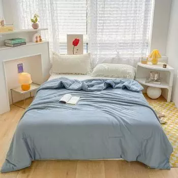 Новое клетчатое летнее одеяло с возможностью проветривания, удобное тонкое моющееся одеяло 150x200cm