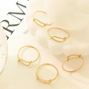 Новое кольцо из нержавеющей стали с узлом, геометрическое кольцо для мужчин и женщин, дизайнерское оптовое модное минималистское ювелирное изделие Adjustable