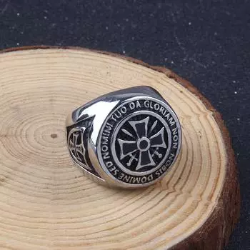 Новое кольцо из нержавеющей стали Viking Militie для мужчин Personality Cross Knight Jewelry 7