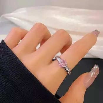 Новое кольцо из пудры с цирконием, простое открывающееся кольцо с дизайном, женские украшения, свадебные аксессуары, подарки