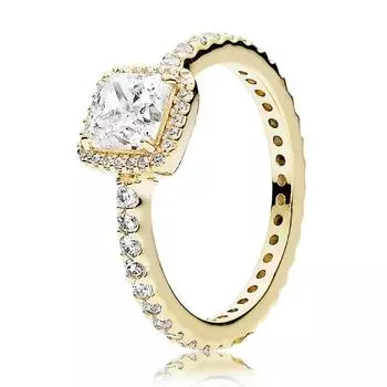 Новое кольцо из стерлингового серебра 925 пробы, блестящее розовое золото, вневременное элегантное светящееся ледяное кольцо с кристаллами, женское подарочное ювелирное изделие 5