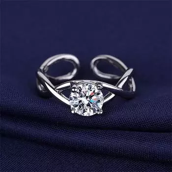 Новое кольцо из стерлингового серебра S925 для женщин с геометрией, регулируемым отверстием, микро-закрепкой камней, кольца для пары, подарок на годовщину, вечеринку, день рождения