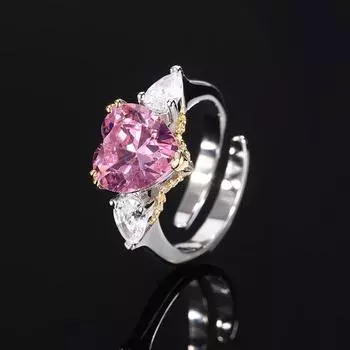 Новое кольцо Love Ring Niche, уникальное дизайнерское кольцо, итальянское легкое роскошное красное корундовое порошковое циркониевое золото, желтое циркониевое женское кольцо