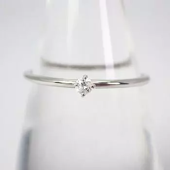 [Новое] Кольцо с четырьмя точками из бриллиантов K10WG Нет. 11 [ф2-6]