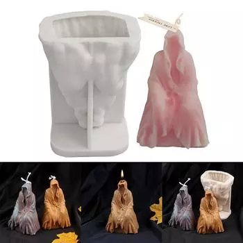 Новое кольцо ужасов, свеча духа, силиконовая форма для украшения стола, гипсовая смола ручной работы, эпоксидный клей, ароматерапевтическая свеча, силиконовая форма