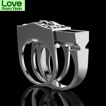 Новое кольцо в виде черепа в стиле ретро-панк, серебряное кольцо в виде черепа, подарочное ювелирное кольцо оптом 7