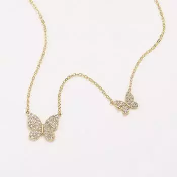 Новое колье-чокер с бабочкой золотого цвета для женщин, темпераментные милые аксессуары для девочек, вечерние необычный подарок, новые модные украшения 36cm