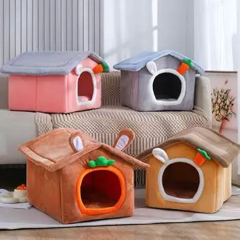 Новое кошачье гнездо Four Seasons Warm House Nest Carrot House Nest Cat Villa Four Seasons General Kennel Pet Supplies L 52*43*43