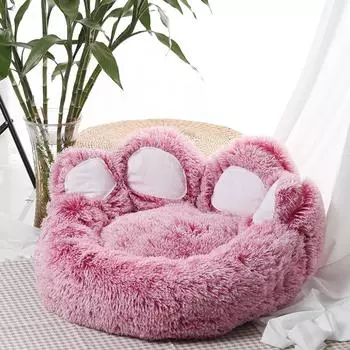 Новое креативное теплое кошачье коготь для всех сезонов, милое и симпатичное пальмовое гнездо, утолщенное теплое спальное гнездо для домашних животных XS:45X45X34