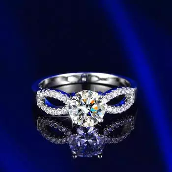 Новое креативное закрытое кольцо с муассанитом, обручальное кольцо с бриллиантом, женское кольцо, изысканное кольцо 10