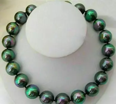 Новое круглое радужное жемчужное ожерелье Nanhai Shell диаметром 20 мм, 18 дюймов