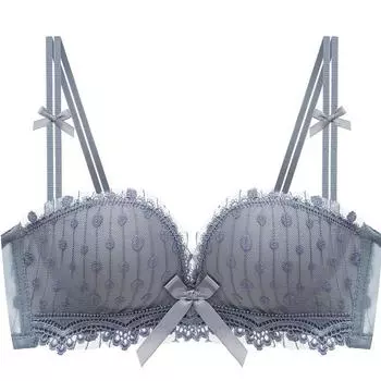 Новое кружевное нижнее белье для девочек, простое бесшовное бесшовное нижнее белье в горошек 38A белый