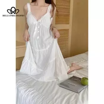 Новое кружевное платье-комбинация с бантом, ночная рубашка, женская юбка, женское платье one size белый