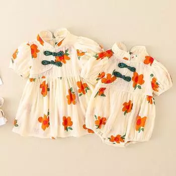 Новое летнее боди для девочки: Тонкий комбинезон принцессы 90 cm