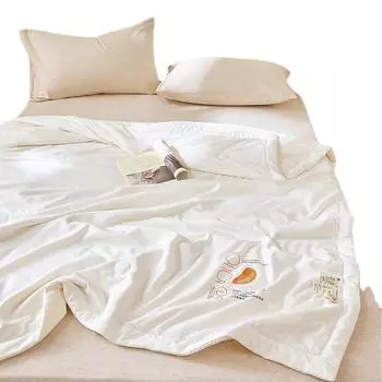 Новое летнее одеяло для весны и осени с принтом, одеяло из необработанного хлопка и соевых бобов с принтом 150x200cm 1.25kg