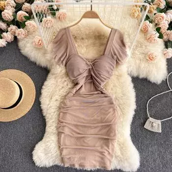 Новое летнее платье 2021, платья для ночных клубов для женщин One Size чёрный