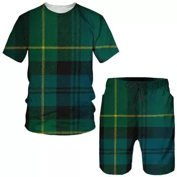 Новое летнее поступление, отпускная одежда для мужчин, спортивный костюм, футболка с коротким рукавом, пляжные шорты, комплект из двух предметов, повседневная одежда большого размера S