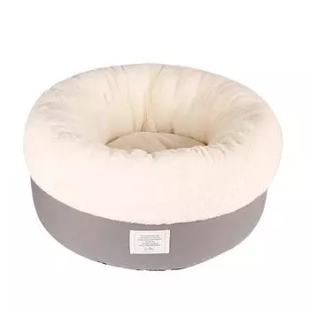 Новое маленькое кошачье гнездо из кроличьей шерсти, осенне-зимнее теплое питомник для домашних животных, матрас для маленьких собак S-Encrypted Canvas серый