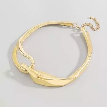 Новое массивное металлическое колье-чокер с пряжкой для женщин, унисекс, абстрактное