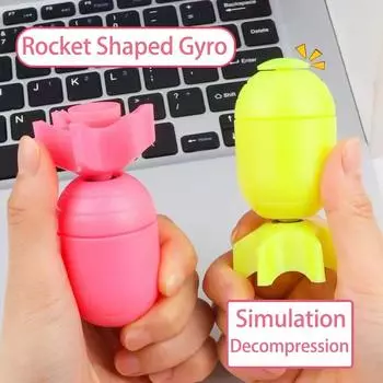 Новое моделирование ракеты, декомпрессионный гироскоп на кончике пальца, вращающийся пластик, снятие стресса, портативные игрушки для взрослых и детей синий