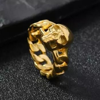 Новое модное хип-хоп панк-стиль трехмерное жареное тесто Twists череп титановое стальное кольцо No.8