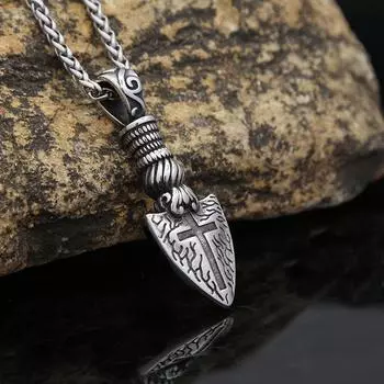 Новое модное и персонализированное ожерелье из нержавеющей стали с крестообразным лезвием, аксессуары в стиле хип-хоп, ювелирные изделия с подвесками из титановой стали