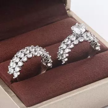 Новое модное кольцо с имитацией бриллианта в форме звезды, европейское и американское преувеличенное свадебное помолвочное кольцо 5 белый