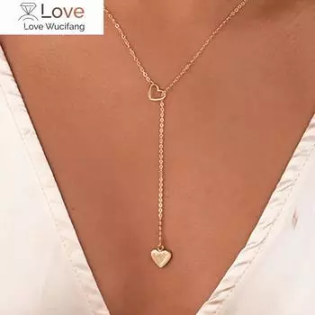 Новое модное модное металлическое ожерелье в форме сердца для женщин, милых девушек, роскошное колье с кристаллами циркония и сердцем, свадебные подарки, цепочка на ключицу