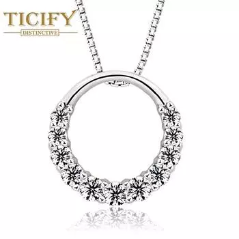 Новое модное ожерелье с цирконом простое и роскошное белый