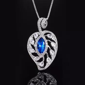 Новое модное ожерелье в стиле ретро с сапфировым ожерельем в прямом эфире с рубиновой цепочкой на ключицу