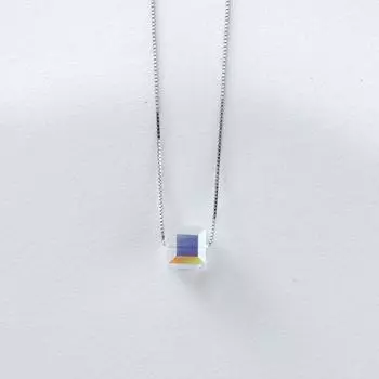 Новое модное простое квадратное ожерелье в виде сахара, корейское издание, ожерелье с цепочкой на ключицу