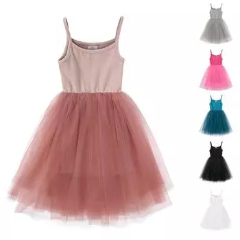 Новое модное сетчатое свободное платье принцессы для девочек, нарядное платье для вечеринки, дня рождения 80 розы красного