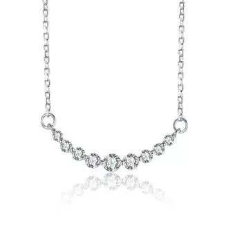 Новое модное универсальное женское ожерелье с круглым цирконием ААА, простой стильный дизайн, блестящее женское ожерелье, модные ювелирные изделия 45cm