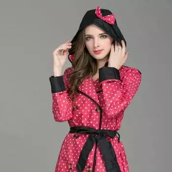 Новое модное женское легкое байкерское пончо с бантом, шляпа, женский водонепроницаемый длинный плащ, дождевик для взрослых, куртка с поясом