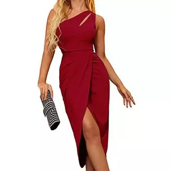 Новое модное женское трендовое платье с открытой спиной и без рукавов на талии XL винный