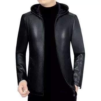 Новое молодежное пальто из натуральной кожи, мужская куртка из овчины, мотоциклетная мужская куртка, осенняя шляпа, куртка 4XL