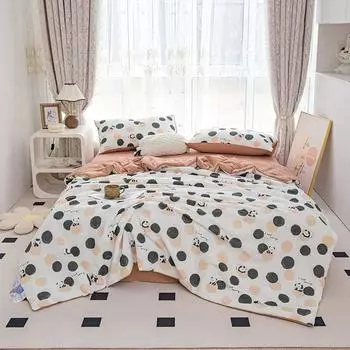 Новое мягкое и удобное летнее одеяло с пузырьковым хлопковым принтом, комплект из четырех предметов 150x200cm1 pieces