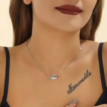 Новое мультяшное ожерелье с подвеской в виде рыбы-клоуна и любви, модное женское ожерелье, роскошные аксессуары