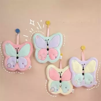 Новое мультяшное полотенце для рук, кухонное и бытовое, портативное, подвесное, утолщенное, ежедневное, бабочка, полотенце для лица розовый